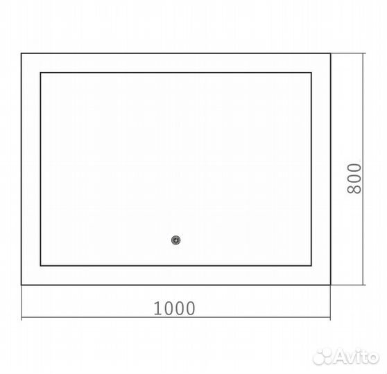 Зеркало azario Норма 1000х800, LED-подсветка с ди