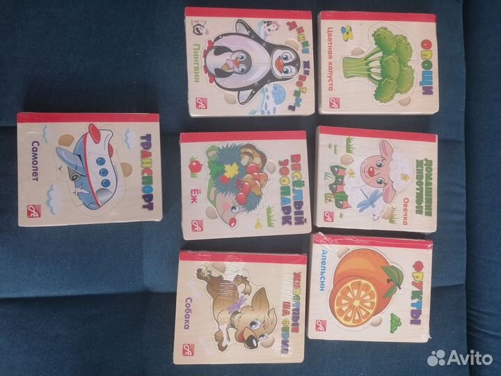 Деревянные пазлы 2 шт