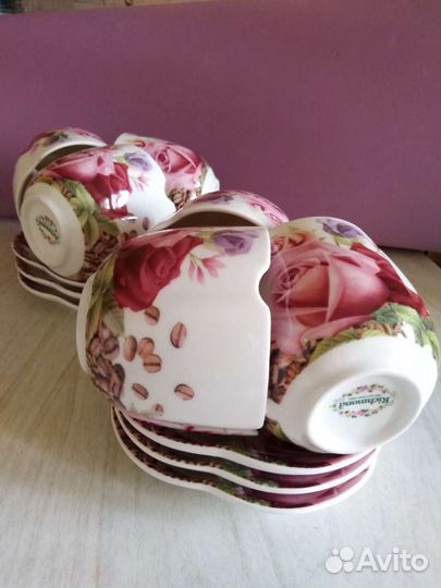 Чашки с блюдцем 6штук