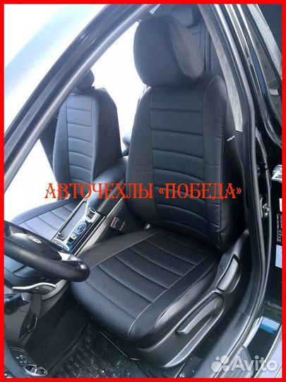 Чехлы Hyundai i40 из экокожи чёрные Классика