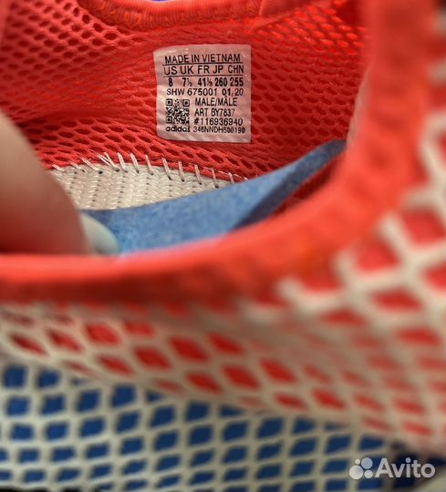 Adidas Deerupt Red Blue р.43-47 лето