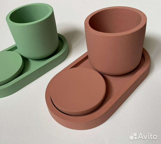 Гипсовые стаканы с крышкой для свечей (заготовки)