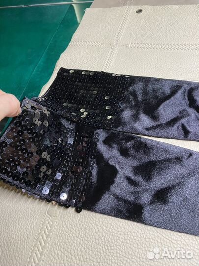 Перчатки длинные атлас бархат