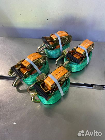 Ремни стяжные поворотные крюки 3 тн. / 4 м + чехол