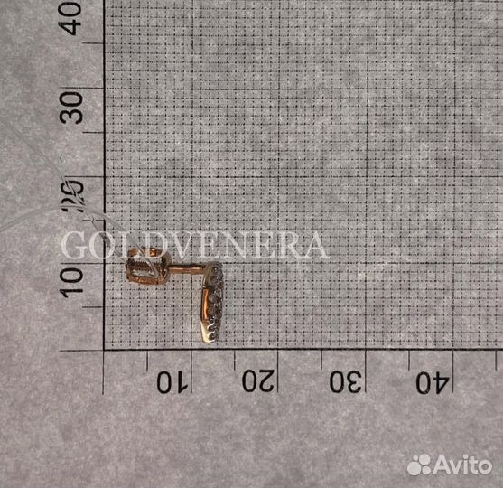 Золотые серьги пусеты 585 пробы винт