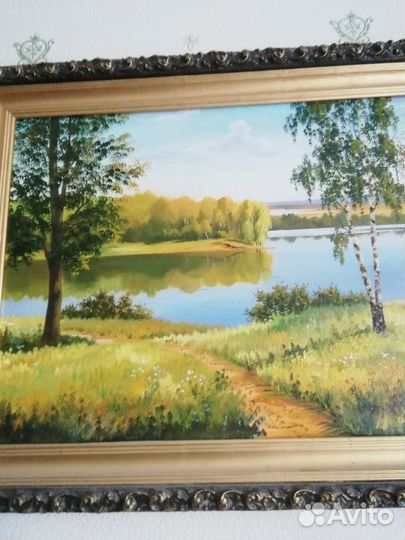 Авторская картина маслом на холсте большая 92/62 с