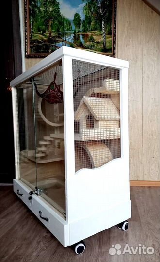 Клетка, витрина для шиншилл, дегу и др. грызунов