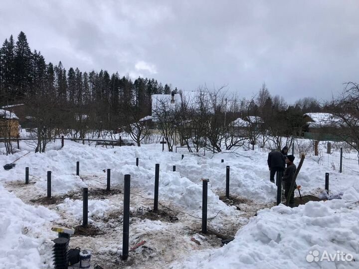 Винтовая свая 108 установка под ключ