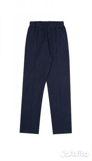Брюки школьные синие 128