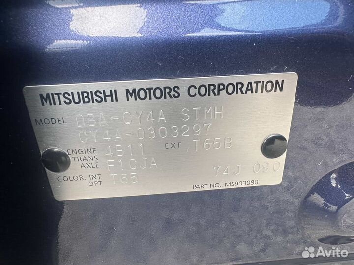 4b11 30 т.км Lancer 10 Outlander Япония оригинал