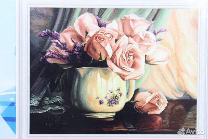 Алмазная мозаика, 20Х30см, подрамник, холст, круг