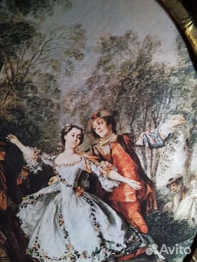 Картина шелкография в бронзе