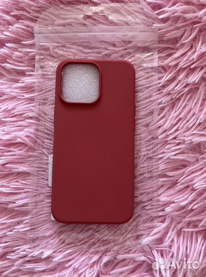 Чехол iPhone 13 Pro ягодный/коралловый