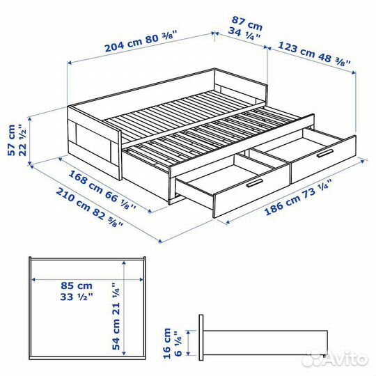 Кровать кушетку IKEA brimnes