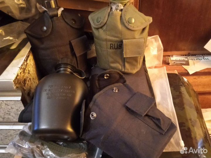 Фляжка с котелком в чехле