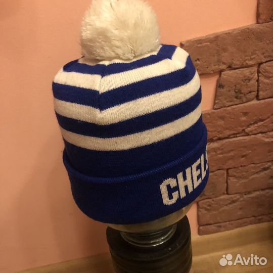 Chelsea FC шапка с помпоном оригинал