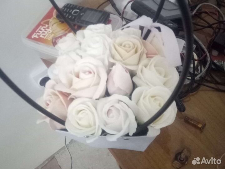 Букет из мыльных роз