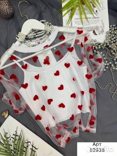 Футболка сетка с топом