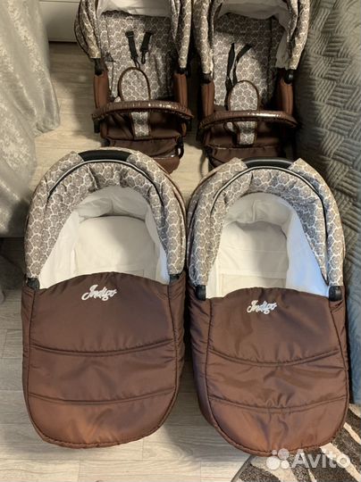 Коляска для двойни indigo 0+