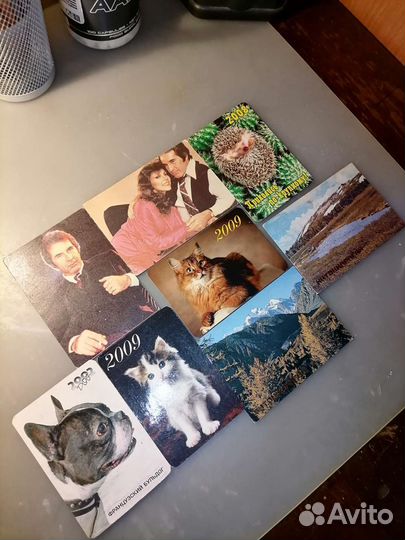 Старые календари, 8шт