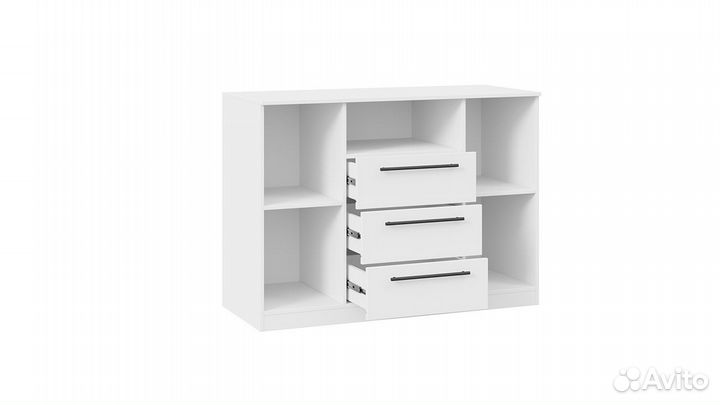 Комод белый 3 ящика 2 двери