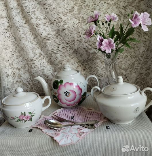 Чайники заварники сахарницы крышки Фарфор