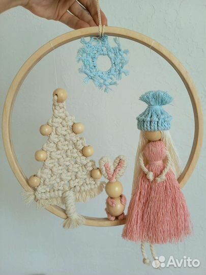 Макраме Новогодний декор Подарок