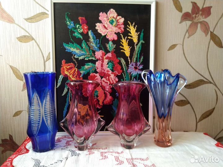 Шикарные вазы Чехословакия и СССР