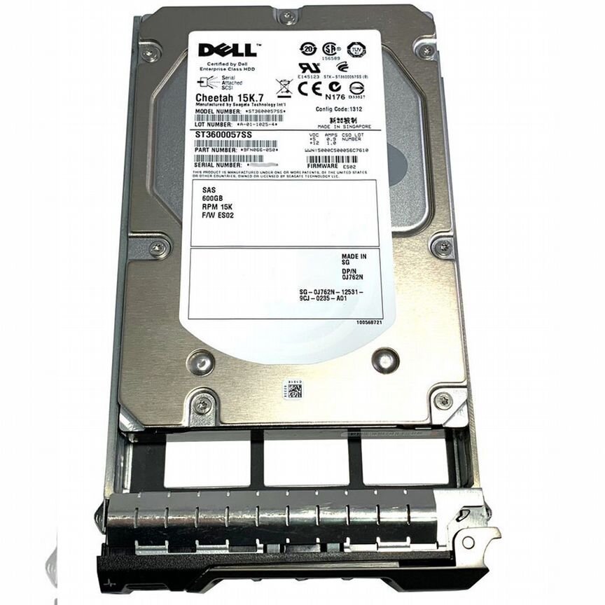 [J762N] Жесткий Диск Dell 600gb Sas 3,5" Hdd J762n