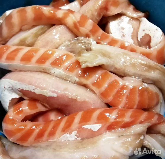 Брюшки сёмги слабосоленые