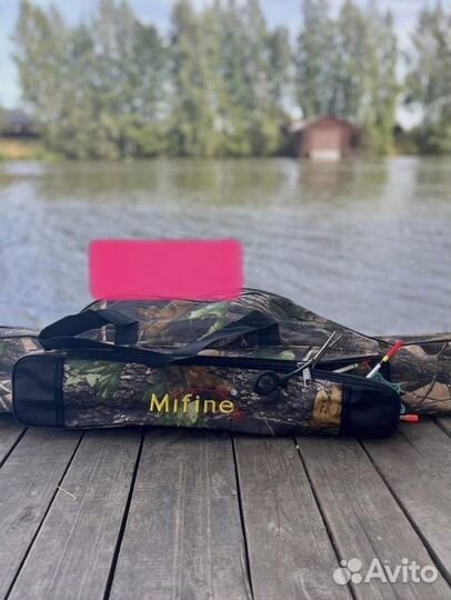 Чехол для удочек с катушками 150 см 2 секции