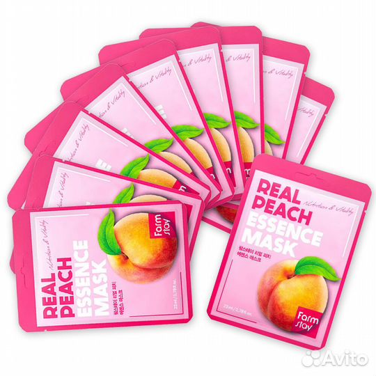 Набор тканевых масок real peach essence mask