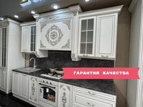 Кухонный гарнитур Вивальди 2,9 метра Серый/серебро
