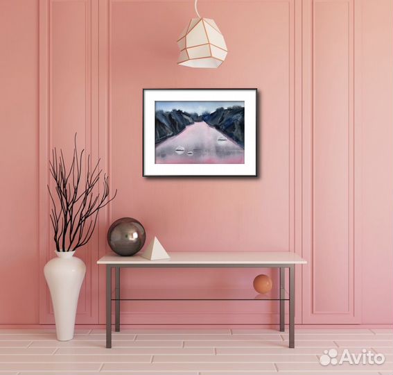 Акварельные картины. Морской пейзаж