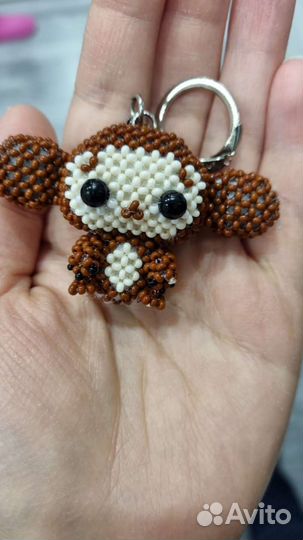 Чебурашка (игрушка&брелок из бисера)