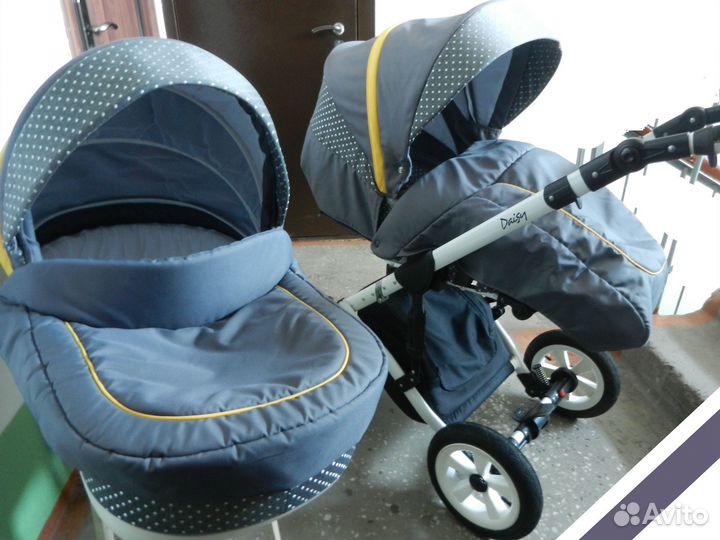 Коляска 2 в 1 Польша,крепкая,большая,хорошая