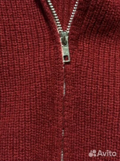 Кардиган бордовый на молнии