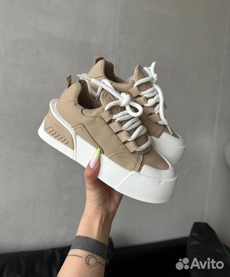 Кеды женские бежевые