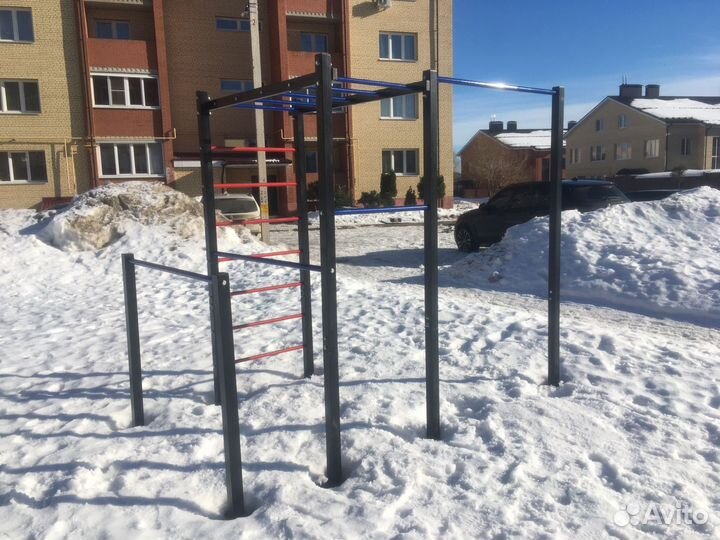 Воркаут площадка турник брусья усиленная