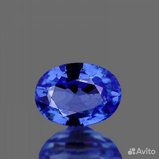 Сапфир натуральный 0,41Ct 6х4мм VVS овал