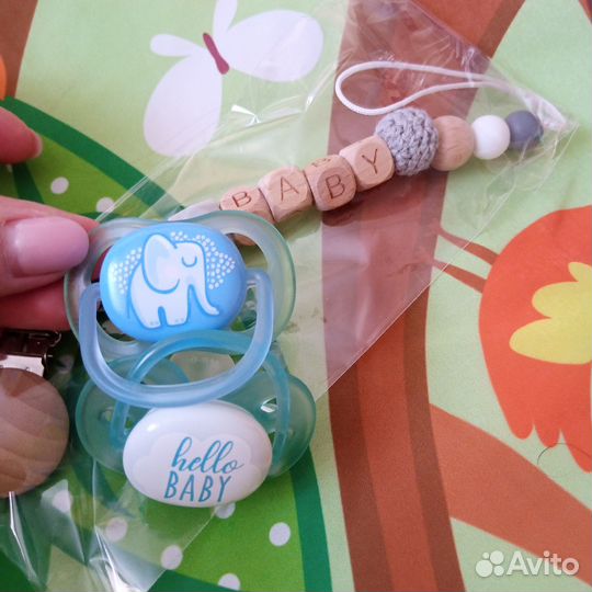 Пустышки avent и держатель, бутылочка