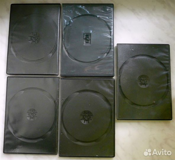 Коробки для Дисков Пластиковые 13.5x19 см 5 шт