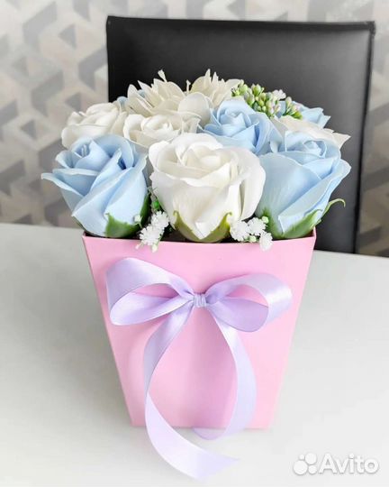 Букет из мыльных роз