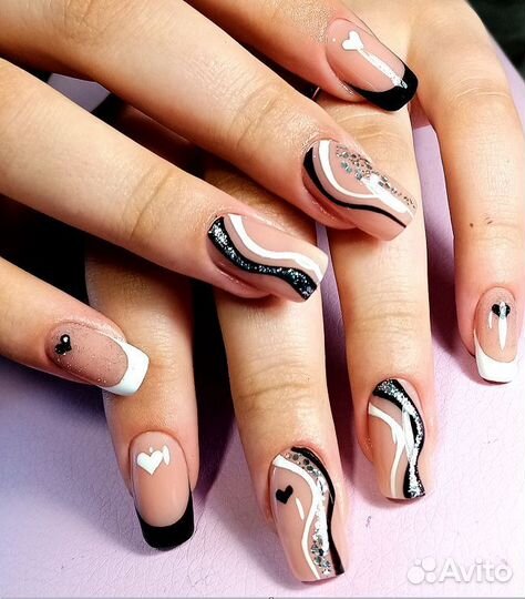 Маникюр комбинированный, аппаратный, наращивание