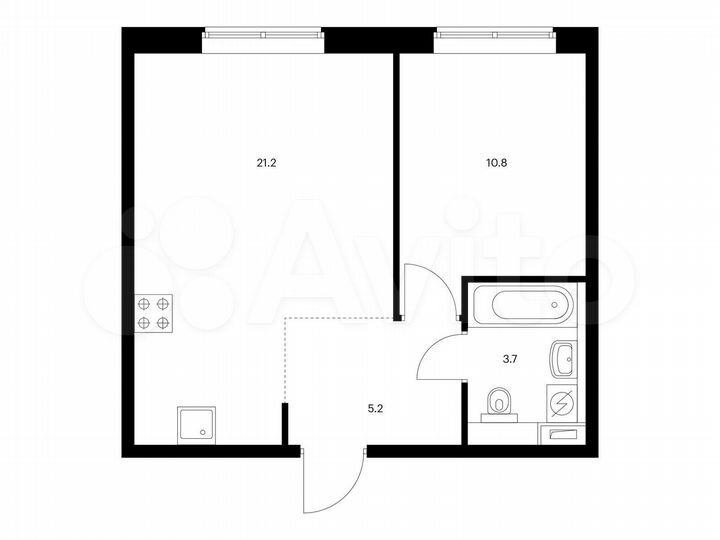 1-к. квартира, 40,9 м², 1/17 эт.