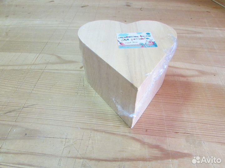 Шкатулка из дерева в форме сердца (2 шт)