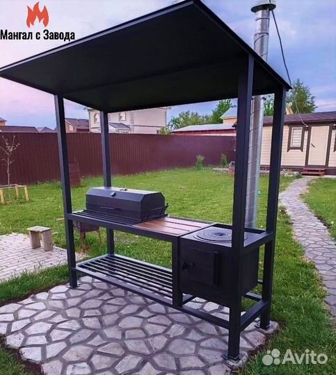 Мангал с крышей