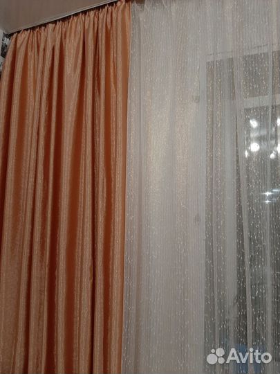 Шторы и тюль комплект новые
