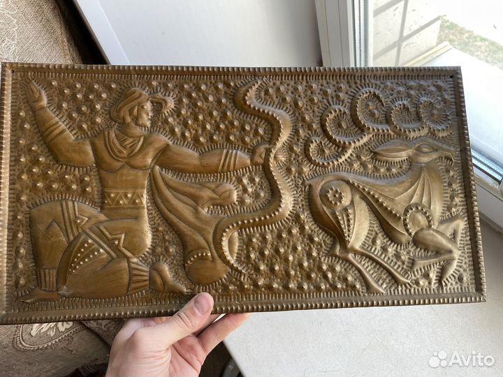 Чеканка СССР охотник на оленей