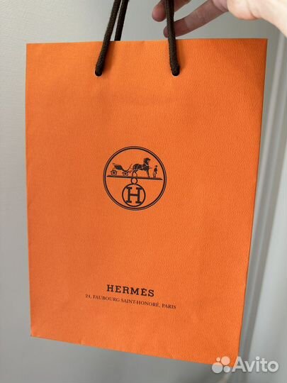 Подарочный пакет и коробка для парфюма Hermes